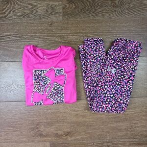 Under Armour Girls Outfit Set Long Sleeve, Pants, 6, Back to School, Athletic